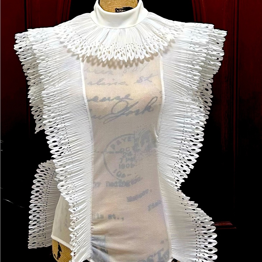 Mesh bodysuit white
